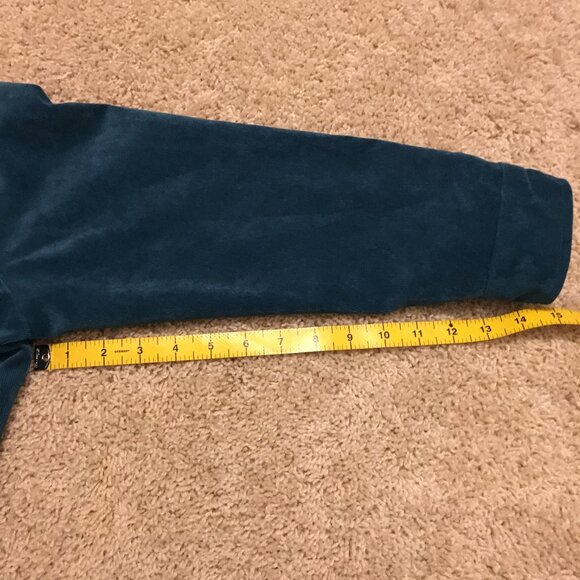 Vintage 90s Alia Embroidered Turquoise Corduroy Jacket and Pantsuit - Picture 16 of 16